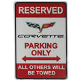Parking Only Sign for Chevrolet Corvette (All Years) - Aluminum, GM Logo