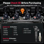 Ignition Coils and Iridium Spark Plugs for 2006-2011 Hyundai Azera 3.8L (2006–2011)