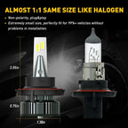 2X H13 9008 LED Headlight Bulbs
