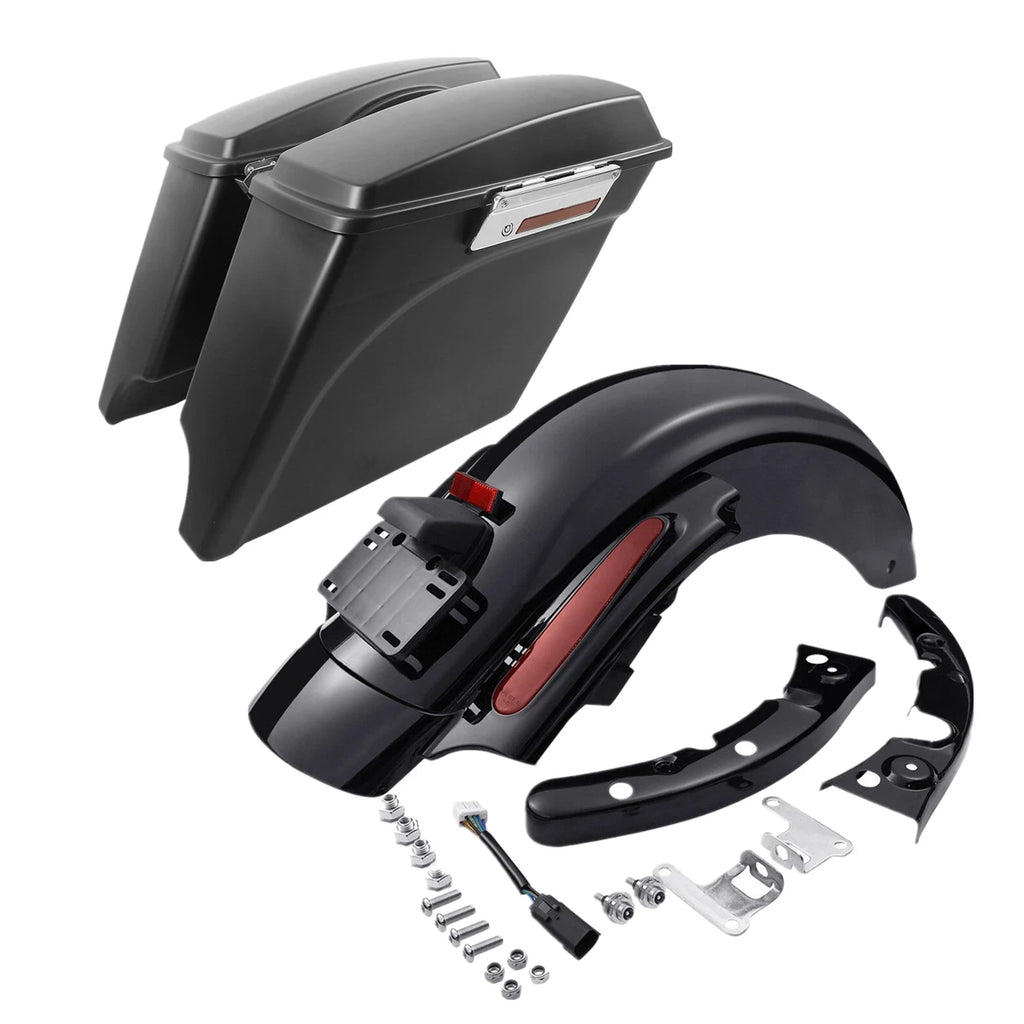 5" Stretched Hard Saddlebags with LED for Harley Touring (2009–2013)