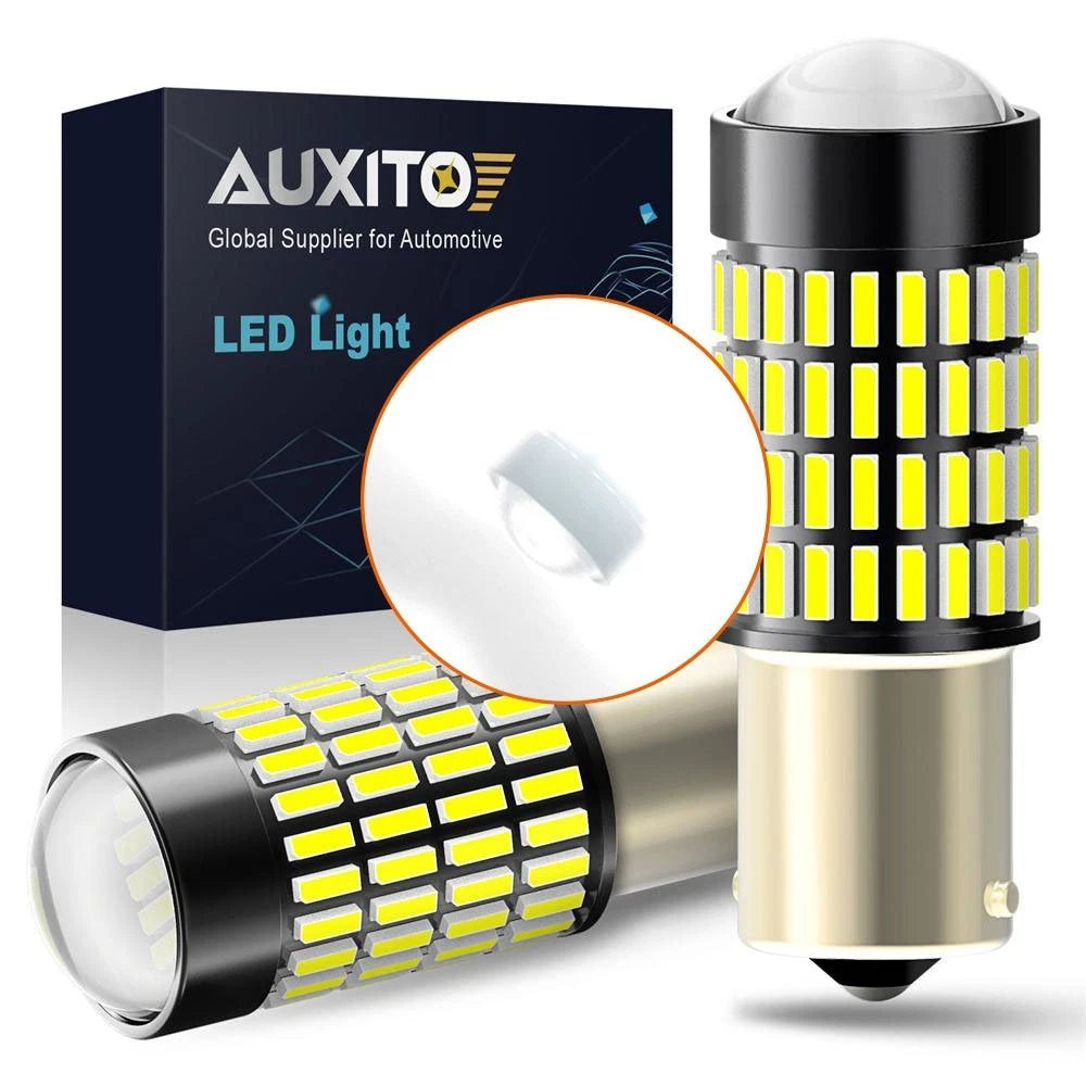 Set of 4 AUX 1156 3157 7443 PSX24W Reverse Light Canbus Backup Bulbs White