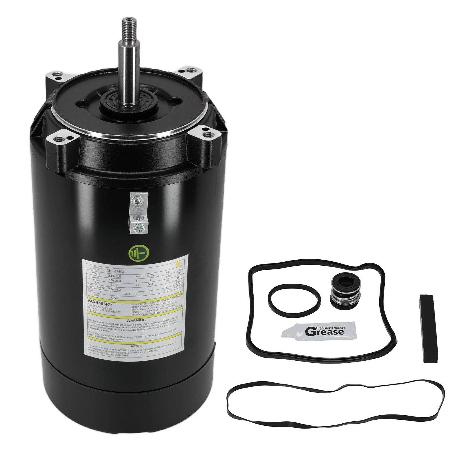Pool Pump Motor & Seal Kit for Hayward Northstar Super II (230/115 Volts)