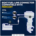 3/8" Barb Female Fuel Connector for Mercury Engine & Tank Pre-1998