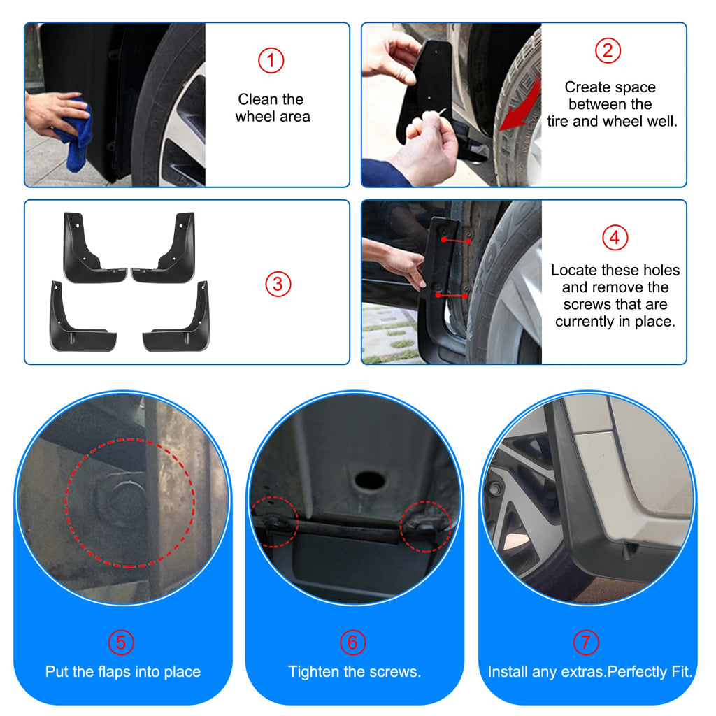 Set of 4 Mud Guards for Toyota Camry (2012)