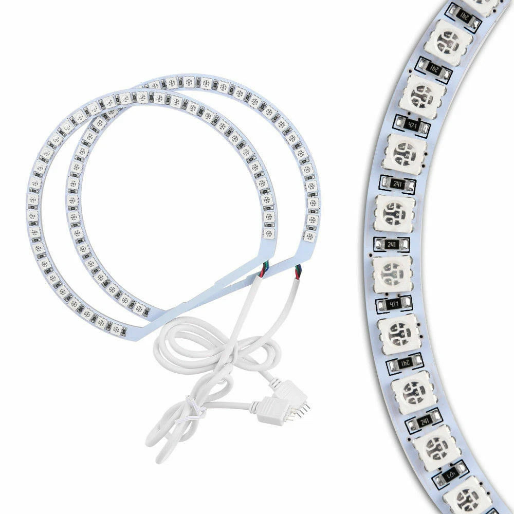 RGB Multi-Color LED Angel Eye Halo Rings for BMW 3 5 7 Series (1997–2006)