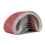 Set of 15 Sanding Belts for Sander (4" x 24", Aluminium Oxide, 40/80/120 Grit)