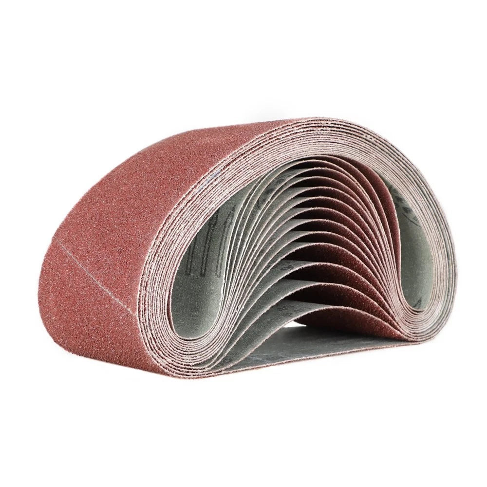Set of 15 Sanding Belts for Sander (4" x 24", Aluminium Oxide, 40/80/120 Grit)