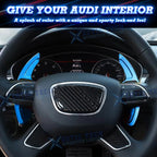 Red/Blue Steering Paddle Shift Extension Decor Trim for Audi (2017-2021)