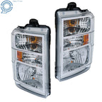 Set of 2 Halogen Headlights Assembly for Ford E150-E650 (2008-2014) Chrome