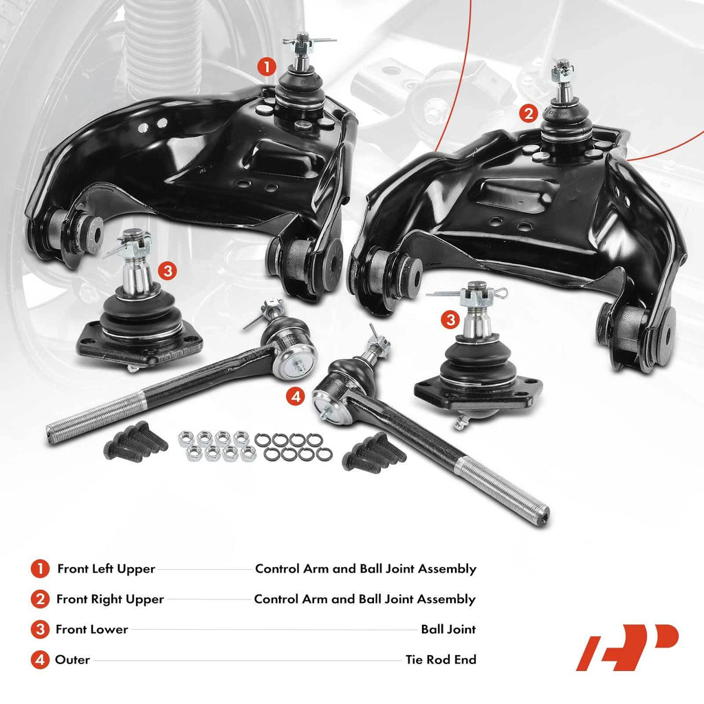 6X Control Arm with Ball Joint & Tie Rod End for Chevy Blazer (1995-2005)