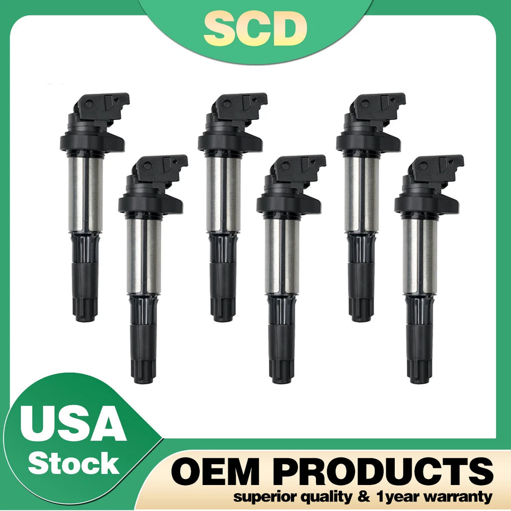 Set of 12 Ignition Coils + Spark Plugs for BMW 328, 325Ci, 528, 530i, M3, X3, X5, Z4 (2000–2006)