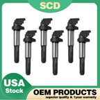 Set of 12 Ignition Coils + Spark Plugs for BMW 328, 325Ci, 528, 530i, M3, X3, X5, Z4 (2000–2006)