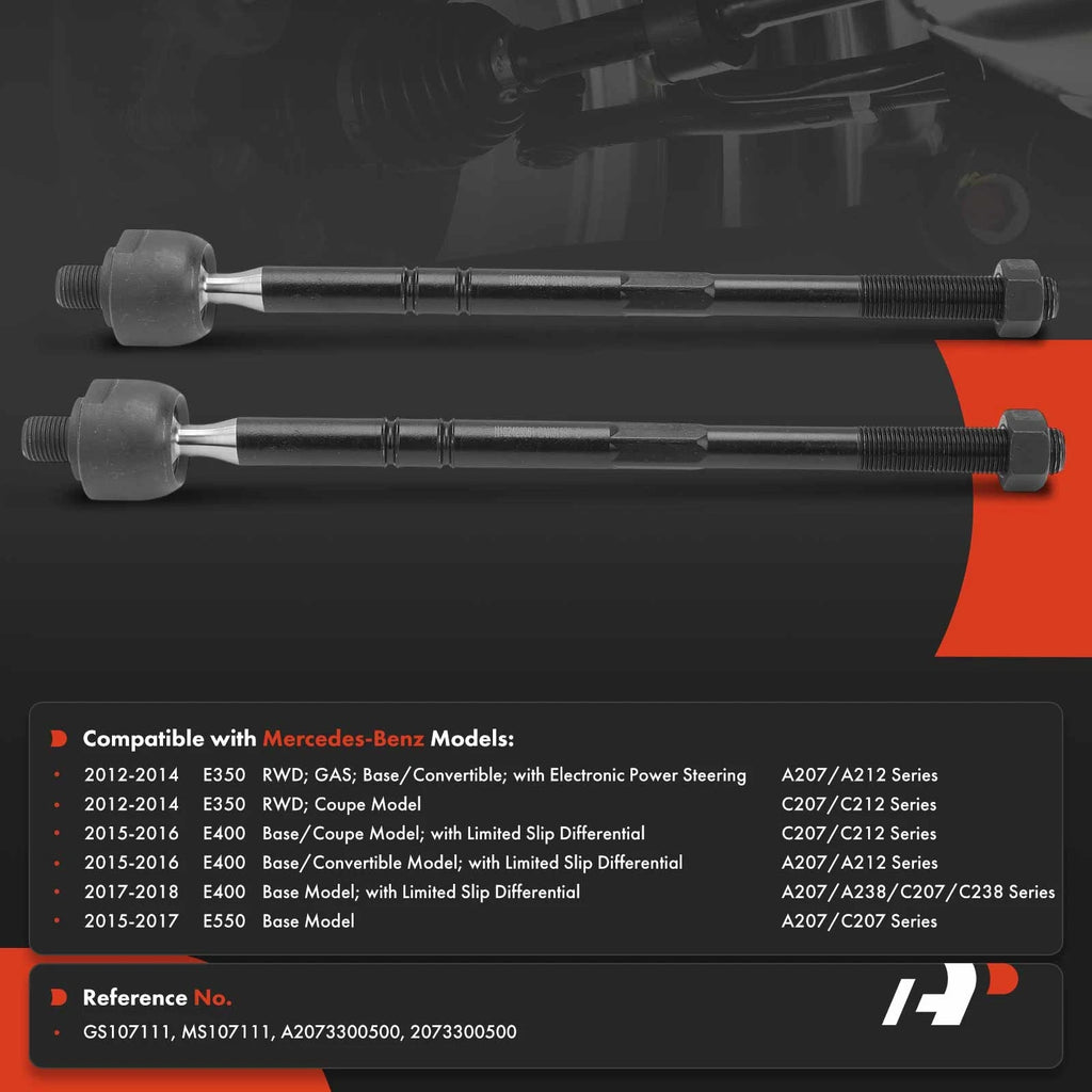 2X Front Inner Tie Rod End for Benz E350 E400 E550 (2012-2018)