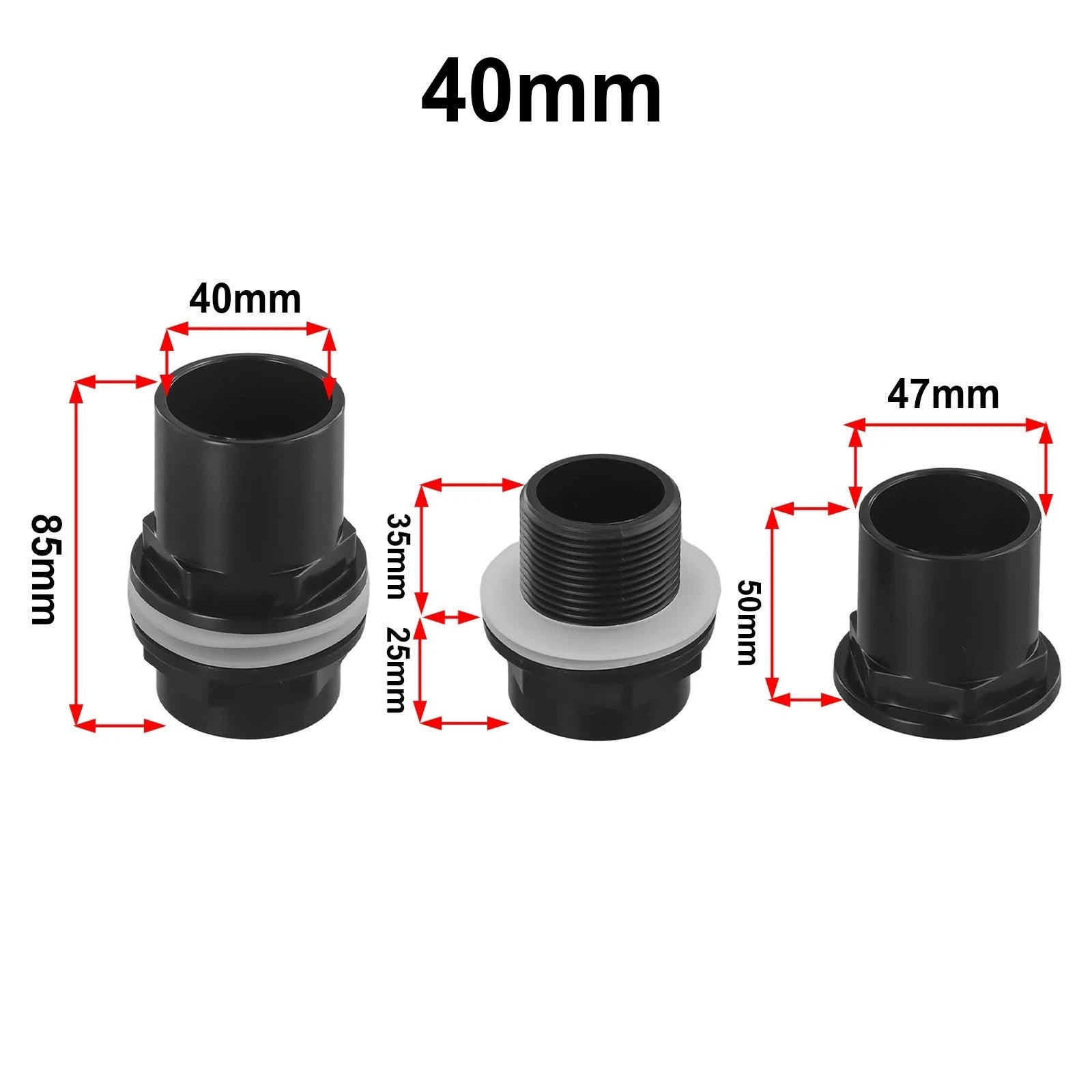 Tank Connector for Fish Pond Filter Pipe Hose (1 Pc)