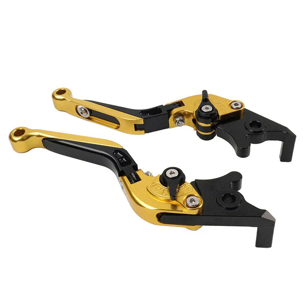 Gold Extendable Brake Clutch Levers for Suzuki GSXR750 600 750 KATANA V-STROM