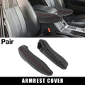 Pair Front Seat Armrest Covers for Toyota Sienna (2005–2010) - Black/Red Line