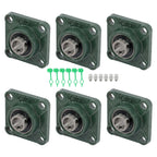 Set of 6 Pillow Block Square Flange Bearings for Make Model (YYYY–YYYY)