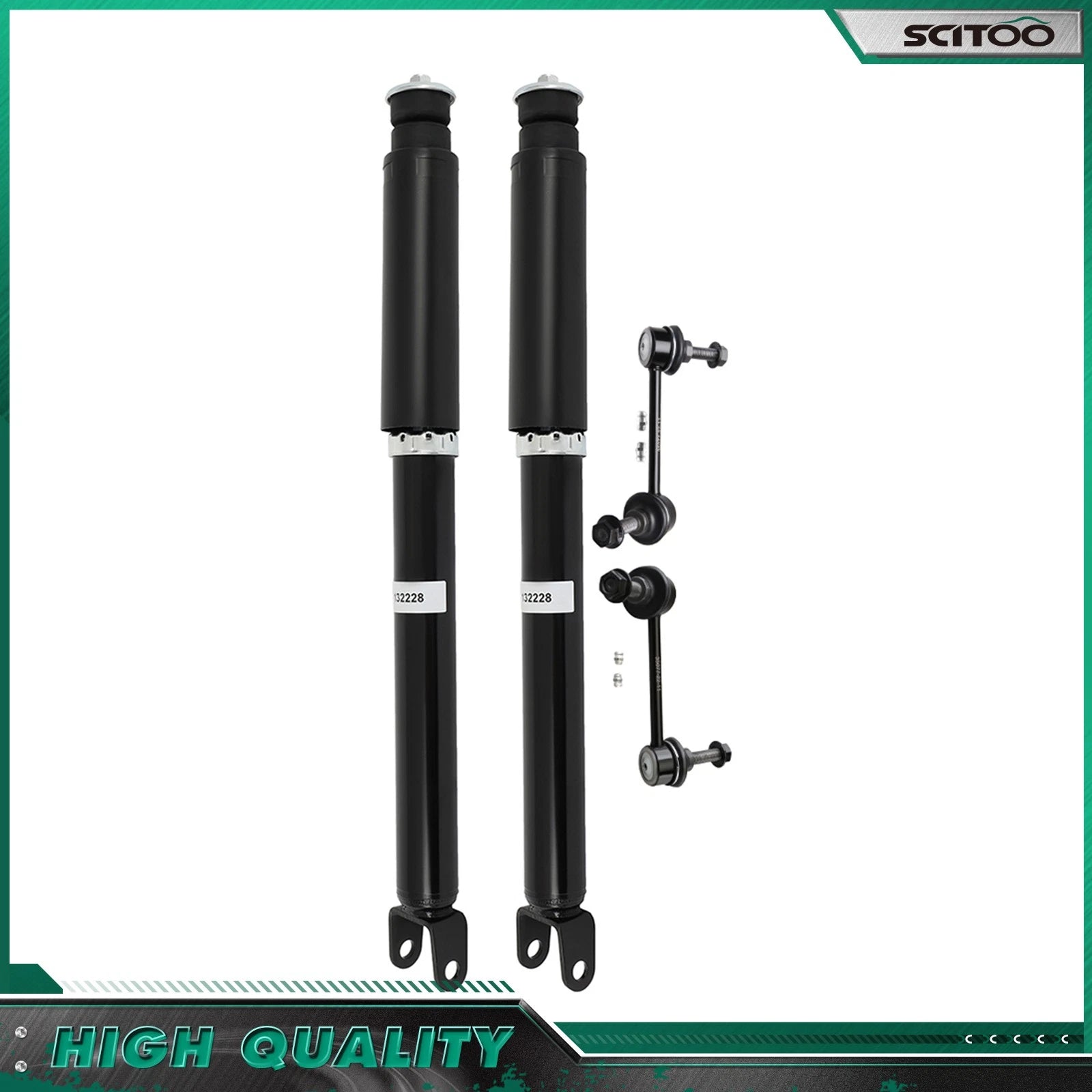 Set of 2 Rear Shock Absorbers Assembly & Sway Bar Links for Ford Explorer (2011–2018)