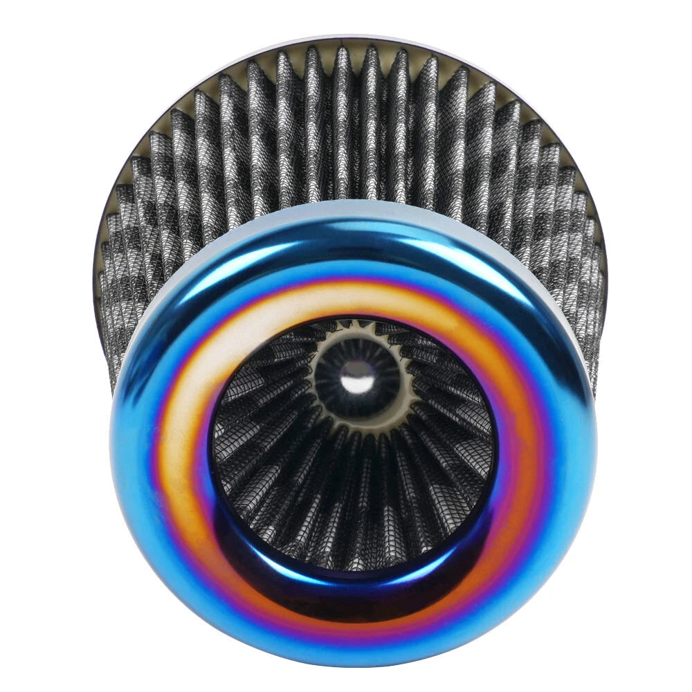 3" Blue High Flow Inlet Cold Air Intake Filter for Cars