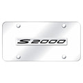 Chrome Name on Chrome License Plate - Officially Licensed for Honda S2000