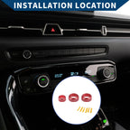 Set of 3 AC Radio Volume Switch Knob Cover Rings for Toyota Supra (2018–2022) Red