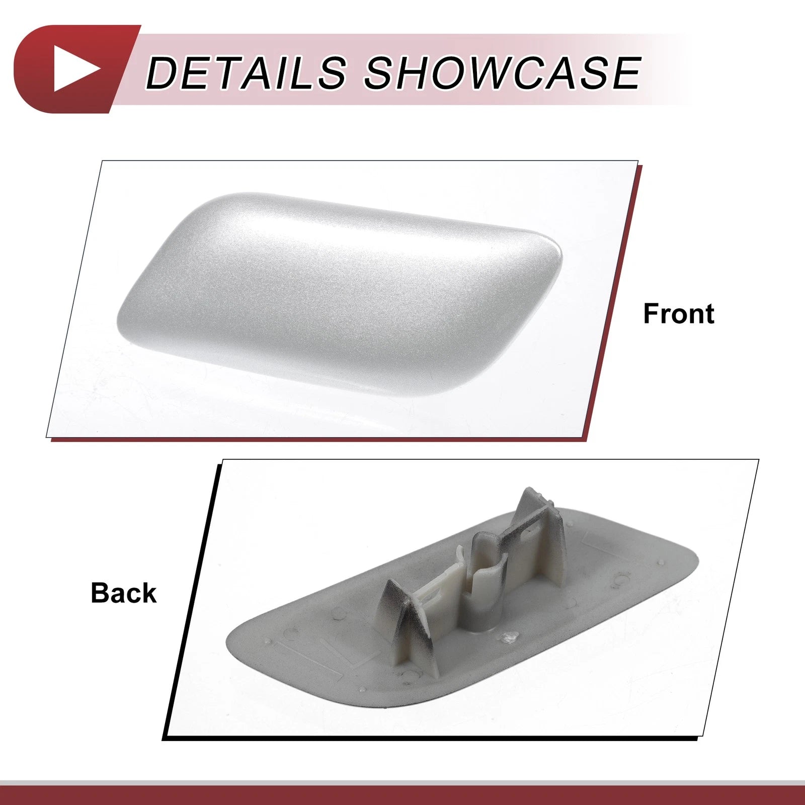 Front Left Washer Nozzle Cover Cap for Lexus LX570 (2008–2011) Silver Tone