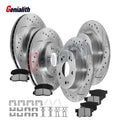 Drilled Brake Rotors + Pads for Honda Accord 3.0L V6 (2006–2007)