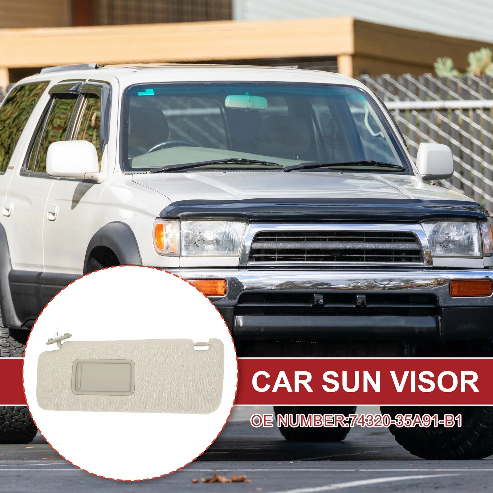 Car Sun Visor No. 74320-35A91-B1 for Toyota 4Runner (2010–2023) Left Driver Side