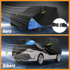 Waterproof Car Cover for Kia Soul (2010–2023) - Oxford Cloth, Black/Blue