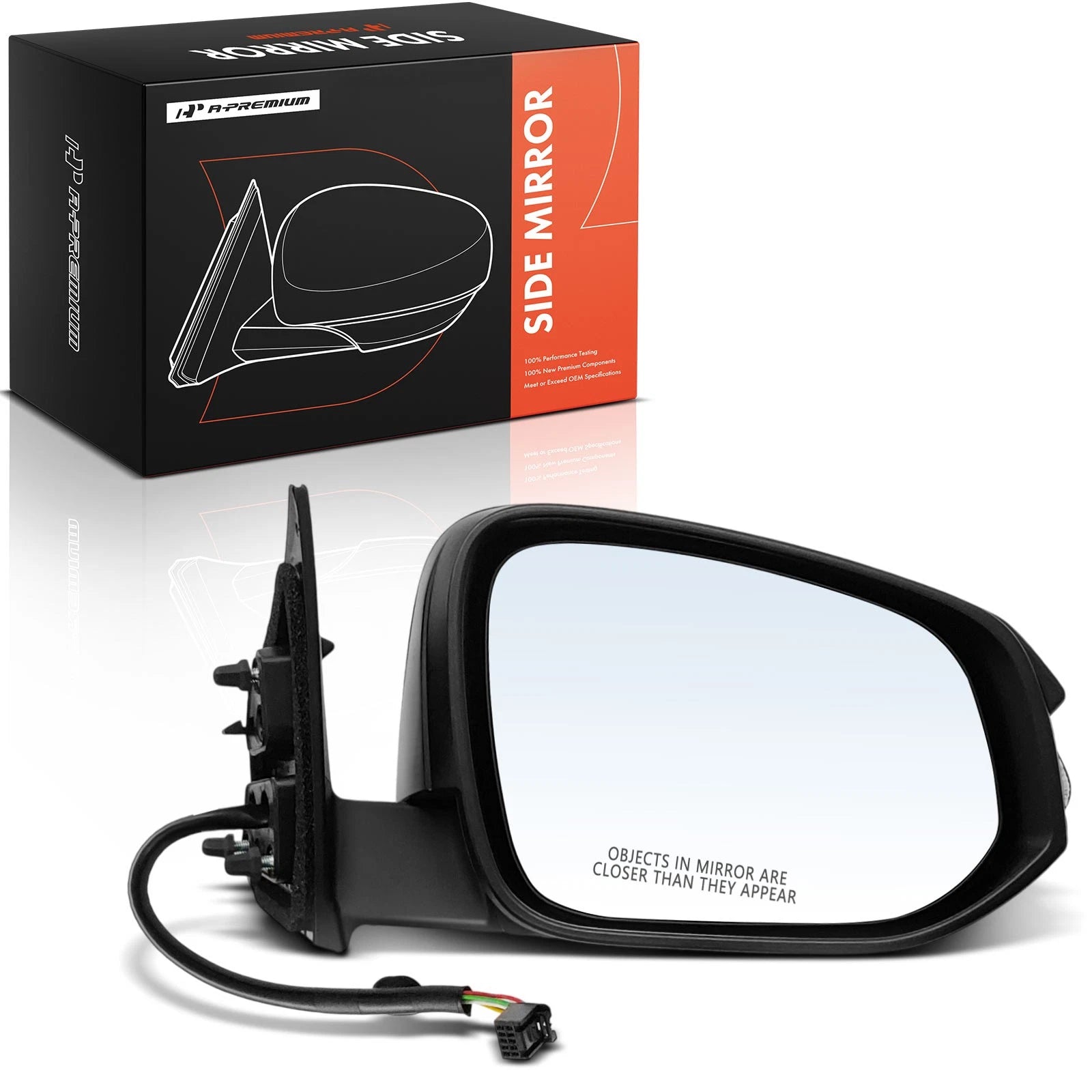 Passenger Power Mirror with Manual Fold for Toyota Highlander (2014-2018)