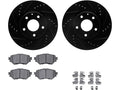 Front Brake Pad and Rotor Kit for Mazda 3 (2017–2018) QV766QX