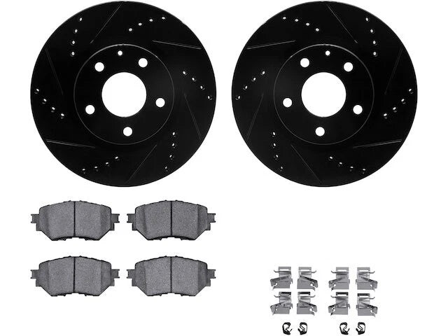 Front Brake Pad and Rotor Kit for Mazda 3 (2017–2018) QV766QX