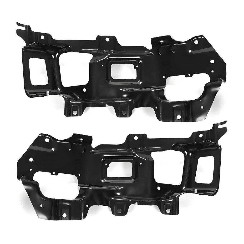 Front Bumper Bracket Set for GMC Sierra 1500 (2014–2015) Left+Right Black Steel