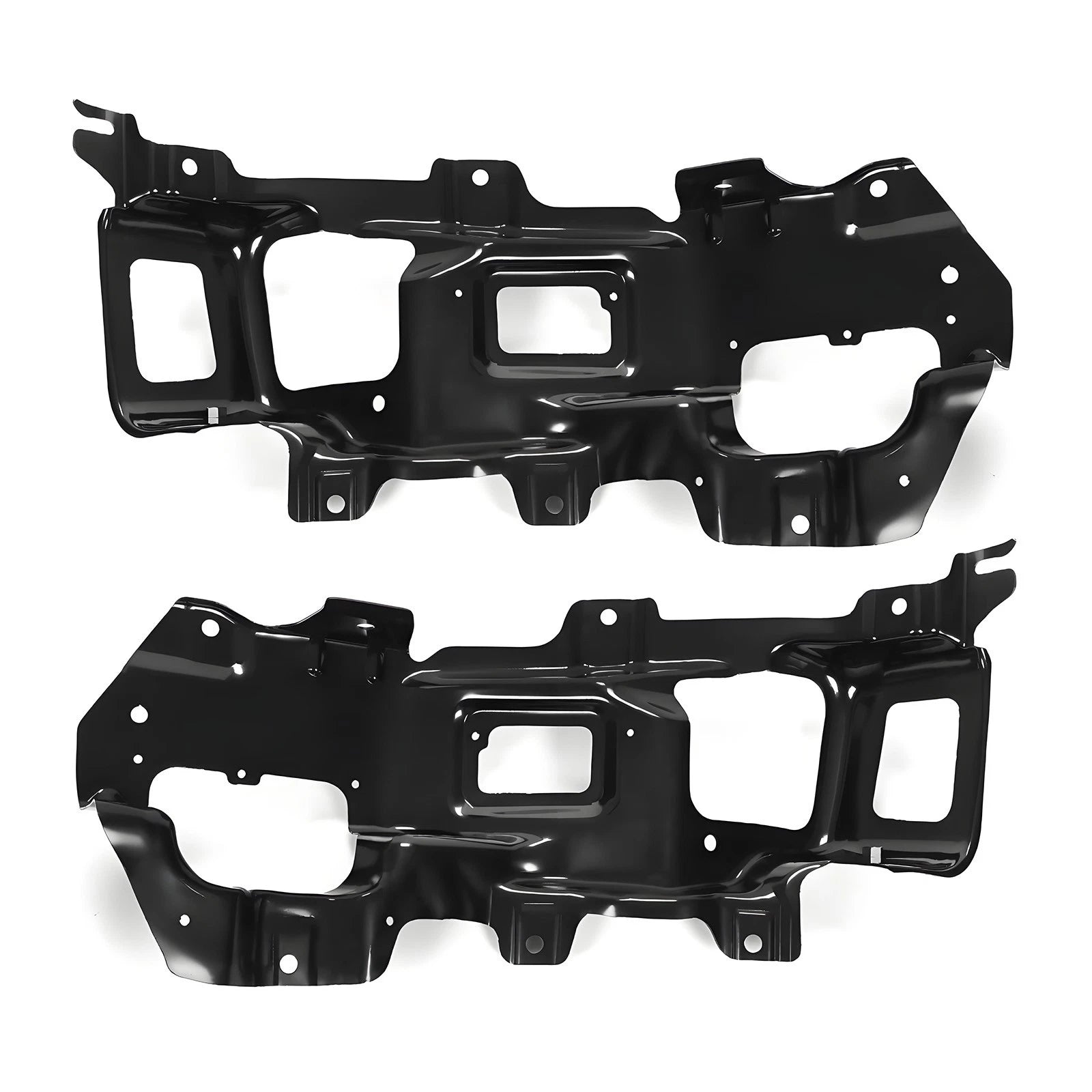 Front Bumper Bracket Set for GMC Sierra 1500 (2014–2015) Left+Right Black Steel