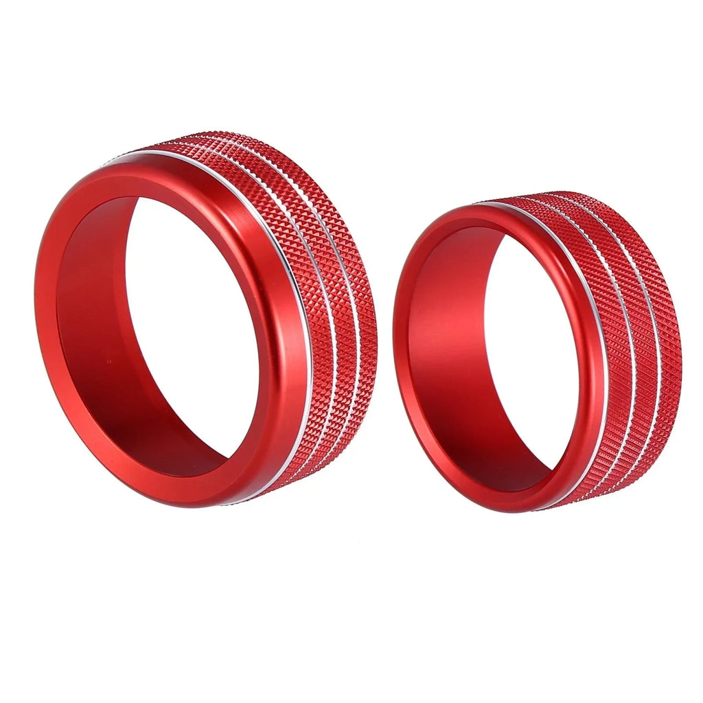 Headlight Switch Knob Trim Cover Set for Dodge Ram (2018-2020) Red