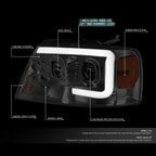 LED DRL Bar Projector Headlight for Ford F-150 (2004–2008)