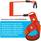 Stop Kill Safety Lanyard for Yamaha Jet Ski EW2-68348-00-00 (1987–2020)