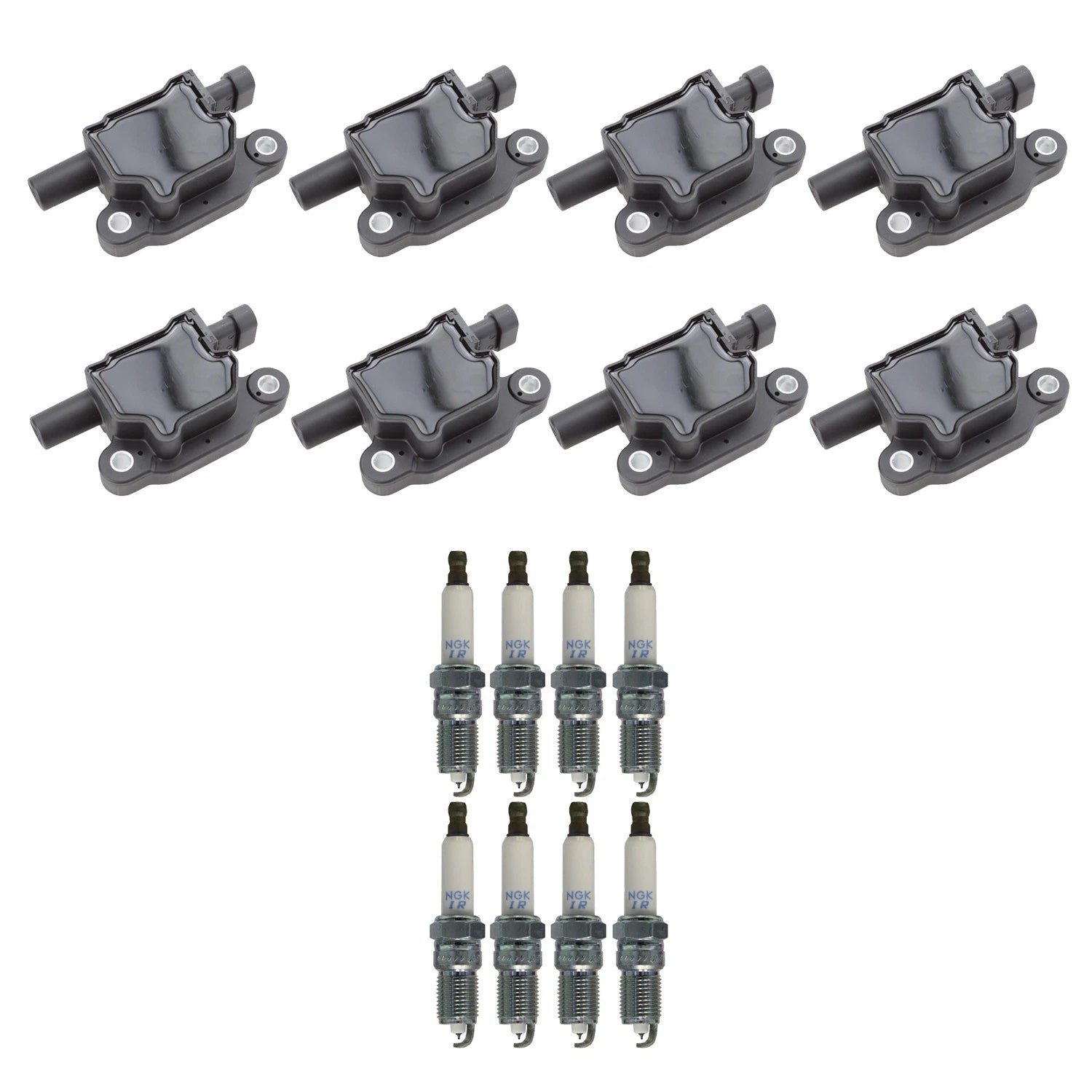 Set of 8 NGK Ignition Coils & Laser Iridium Spark Plugs for Silverado Sierra 1500 (2007–2013)