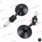 Round Bar End Mirrors 1" 25MM for Aprilia Vespa Kymco Piaggio KTM BMW