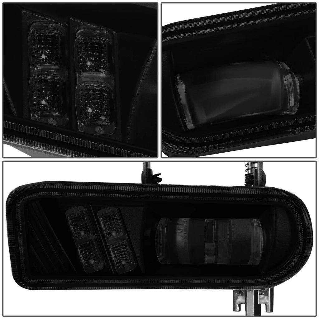 2X Black Smoked Projector Full LED Fog Lights for Silverado Suburban Tahoe (1999–2006)