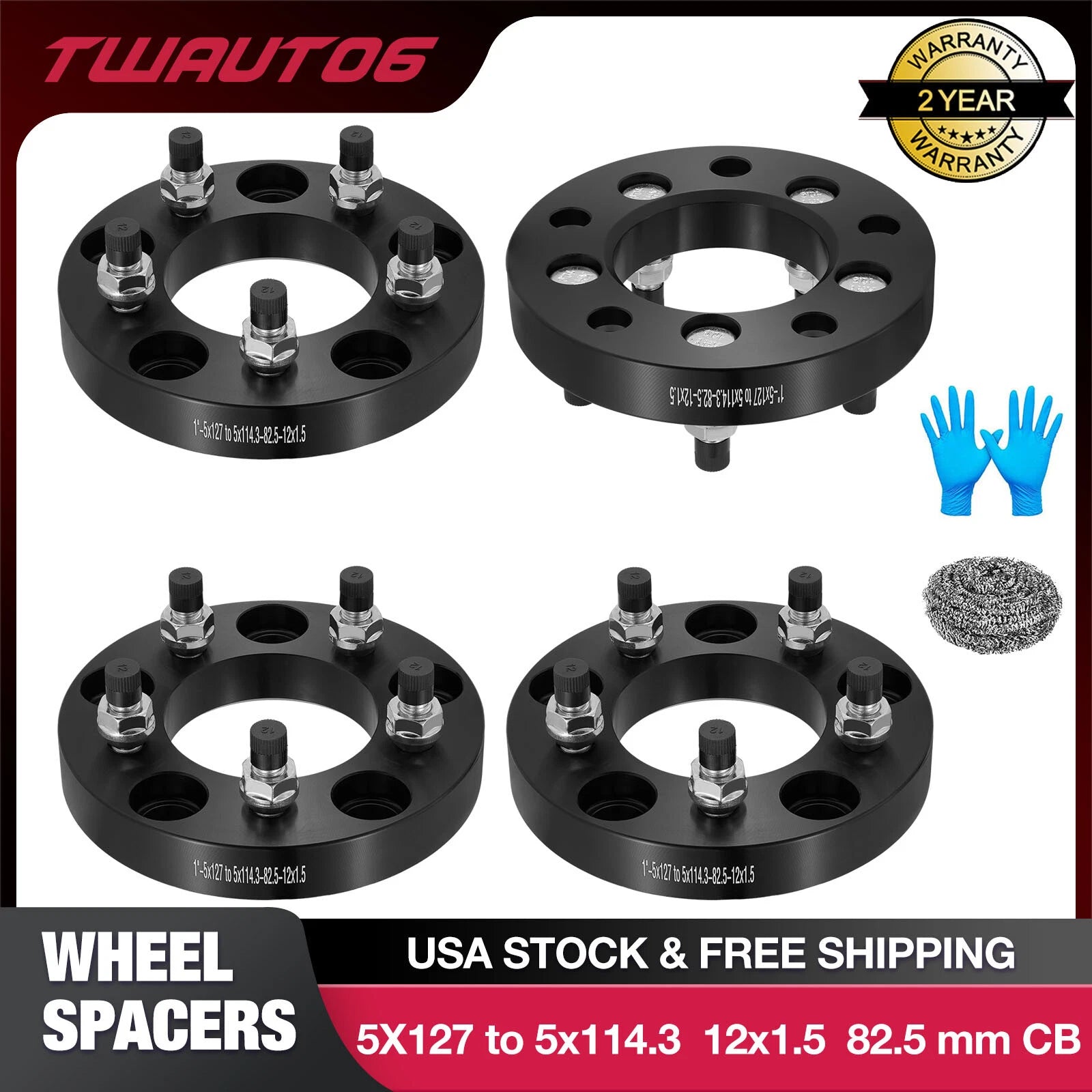 Wheel Spacers Adapters for 5x127 to 5x114.3 (2001–2020)