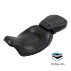 Gel Driver Passenger Seat for Harley Road King Touring Street Glide (2009-2023)