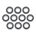 10 Pack 6208-2RS Deep Groove Ball Bearing for (40mmx80mmx18mm)