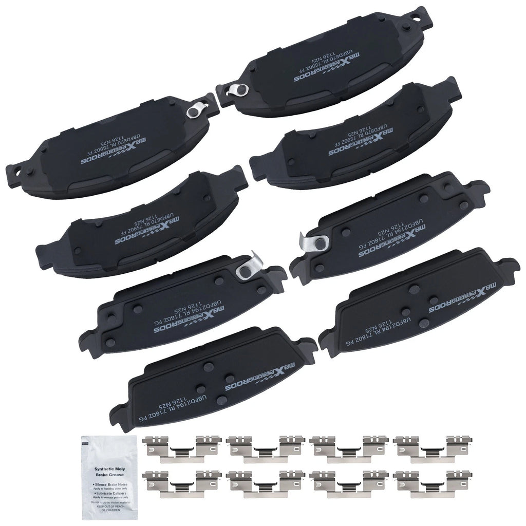 8pcs Ceramic Brake Pads Set for GMC Yukon XL (2015–2020) D1092 D1707