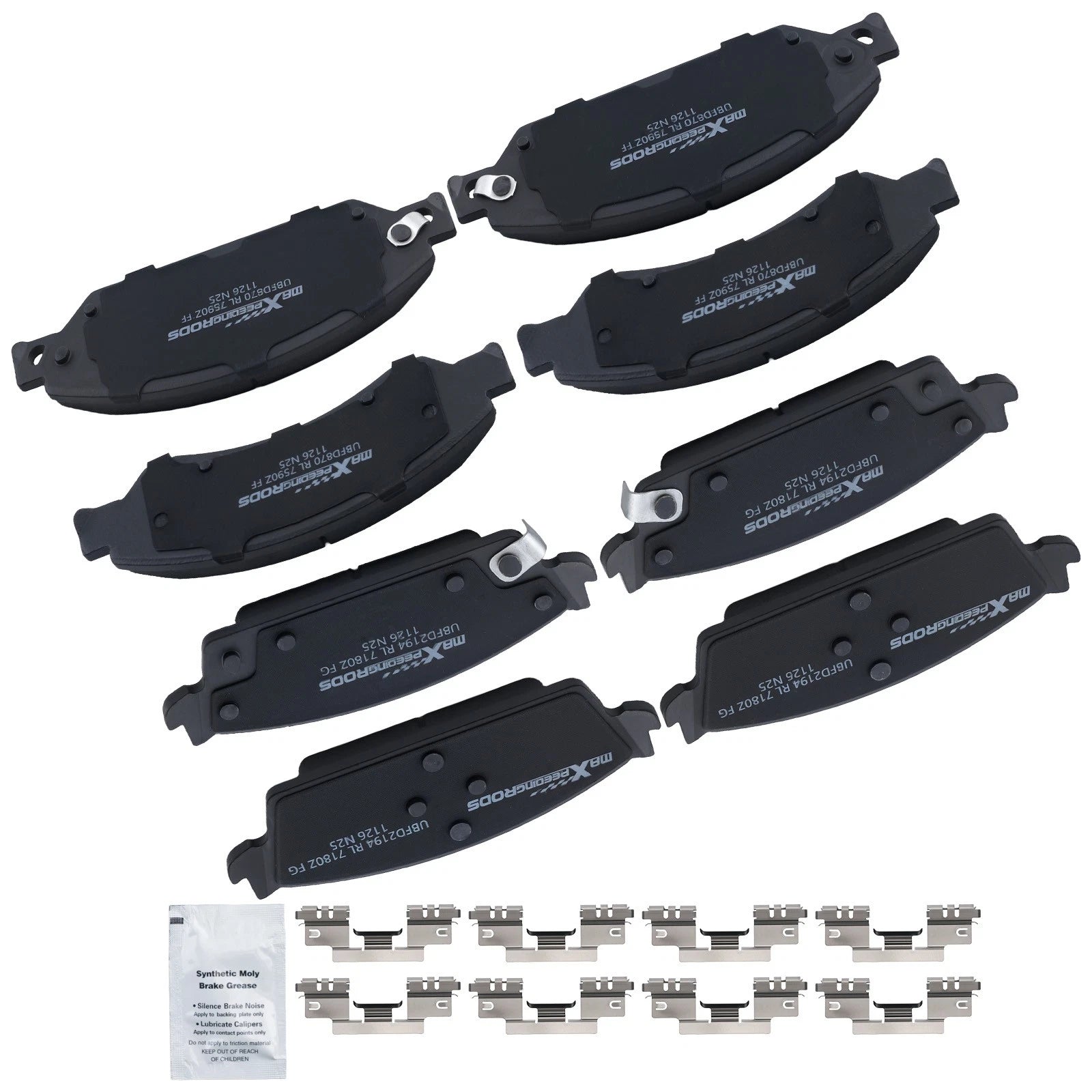 8pcs Ceramic Brake Pads Set for GMC Yukon XL (2015–2020) D1092 D1707