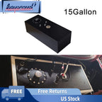 15 Gallon Aluminum Racing Fuel Cell Gas Tank & Cap & Level Sender for US Models