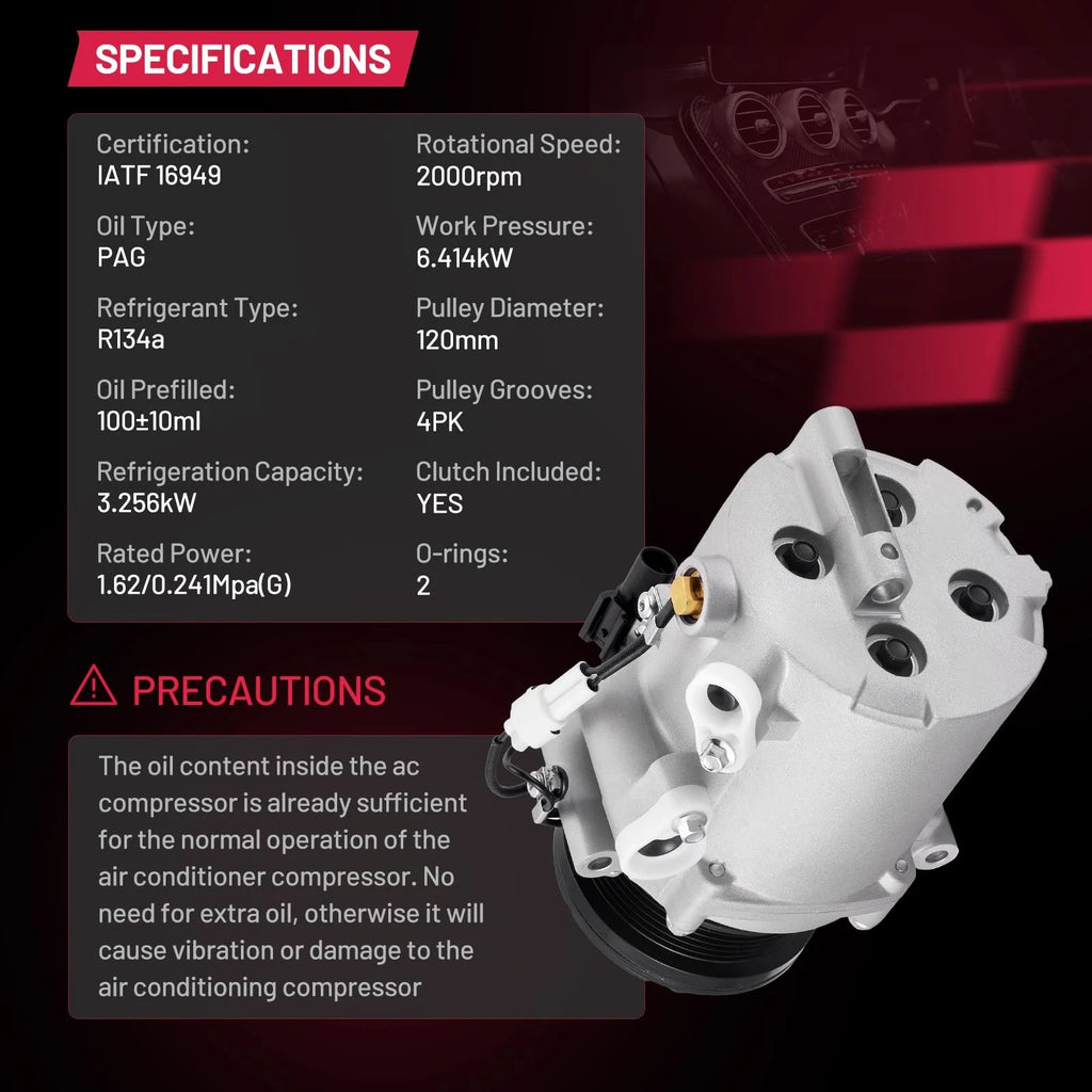 A/C Compressor for Mitsubishi Outlander (2007–2008) Lancer (2008–2009) 7813A328