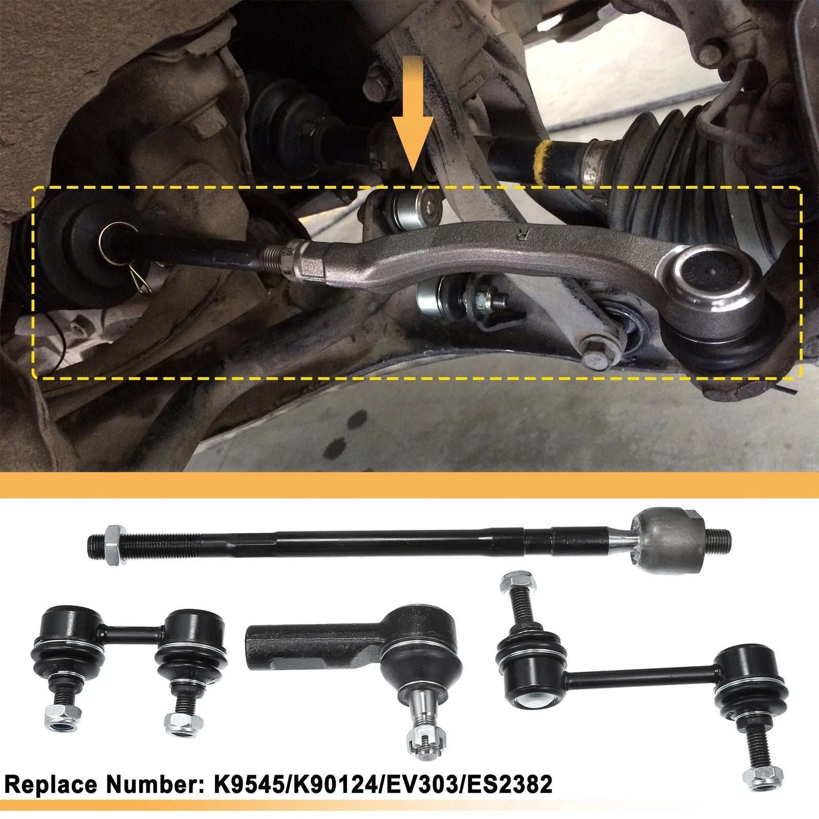 Set of 8 Sway Bar Link Tie Rod Ends No.K9545 for Toyota Corolla 