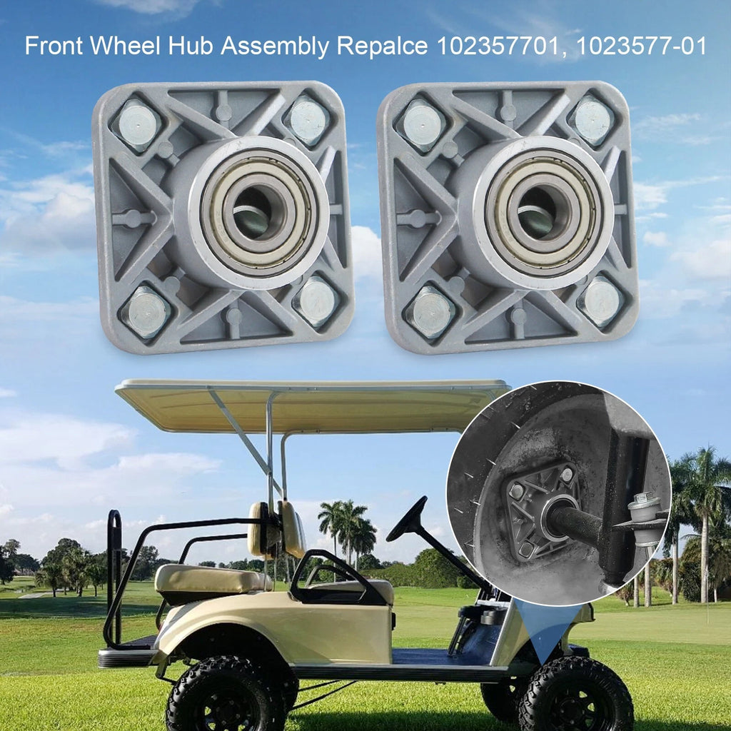 2X Front Wheel Hub Assembly for Club Car DS & Precedent (2004-2023)