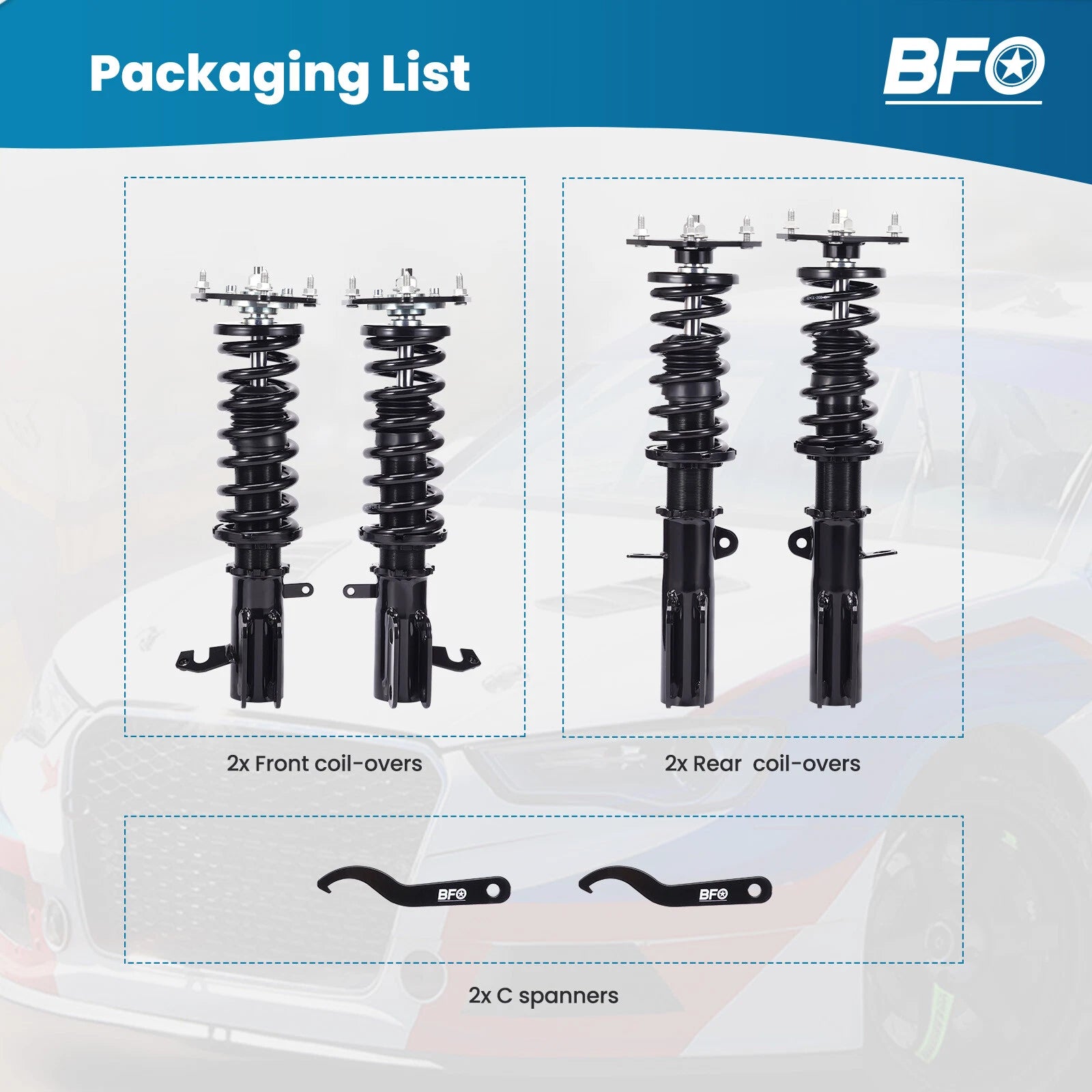 Coilover Lowering Kit for Toyota Corolla (1988-1999)